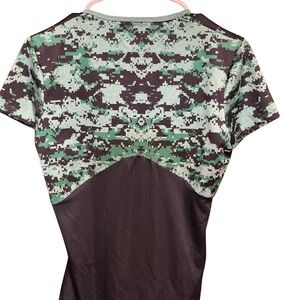 OTTO Women's Short Sleeve Top in Green Digital Camo and Black